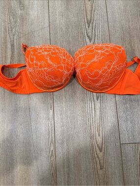 Cacique Orange Lace Underwire Bra